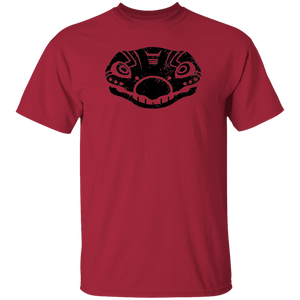 Black Distressed Emblem T-Shirt for Kids (Stegosaurus/Bones)