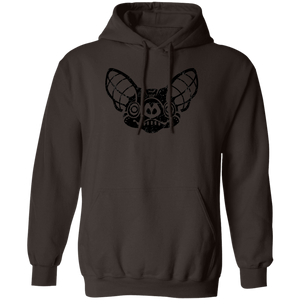 Black Distressed Emblem Hoodies for Adults (Bat/Radar)