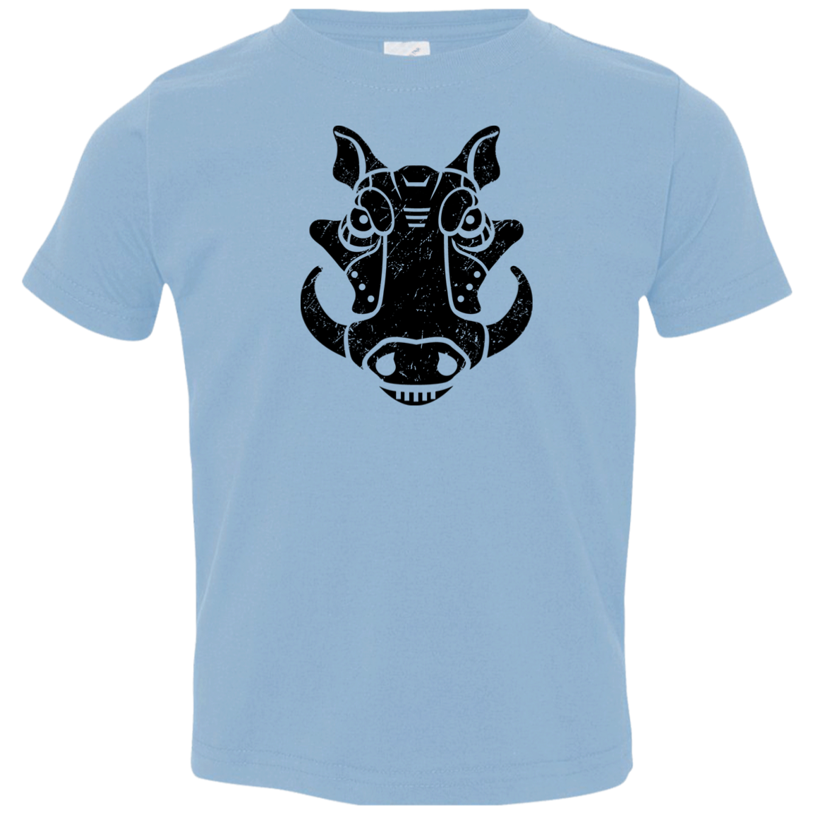 Black Distressed Emblem T-Shirt for Toddlers (Warthog/Bumper)