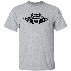 Black Distressed Emblem T-Shirt for Kids (Manta Ray/Glider)