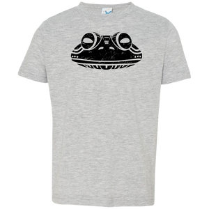 Black Distressed Emblem T-Shirts for Toddlers (Frog/Hopalong) - Dark Corps