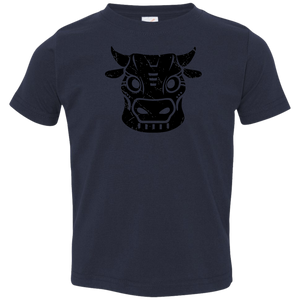 Black Distressed Emblem T-Shirts for Toddlers (Cow/Ud) - Dark Corps