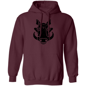 Black Distressed Emblem Hoodies for Adults (Warthog/Bumper)