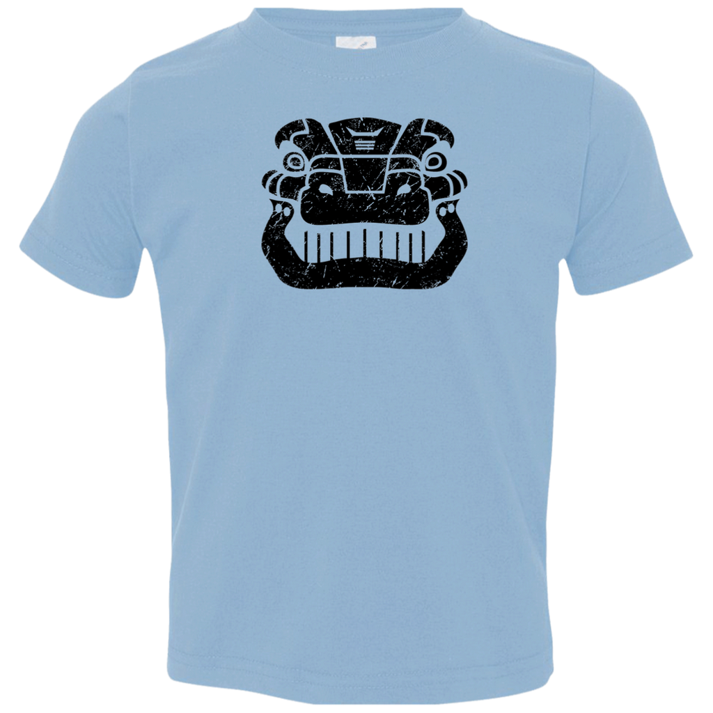 Black Distressed Emblem T-Shirt for Toddlers (Tyrannosaurus/Trex)
