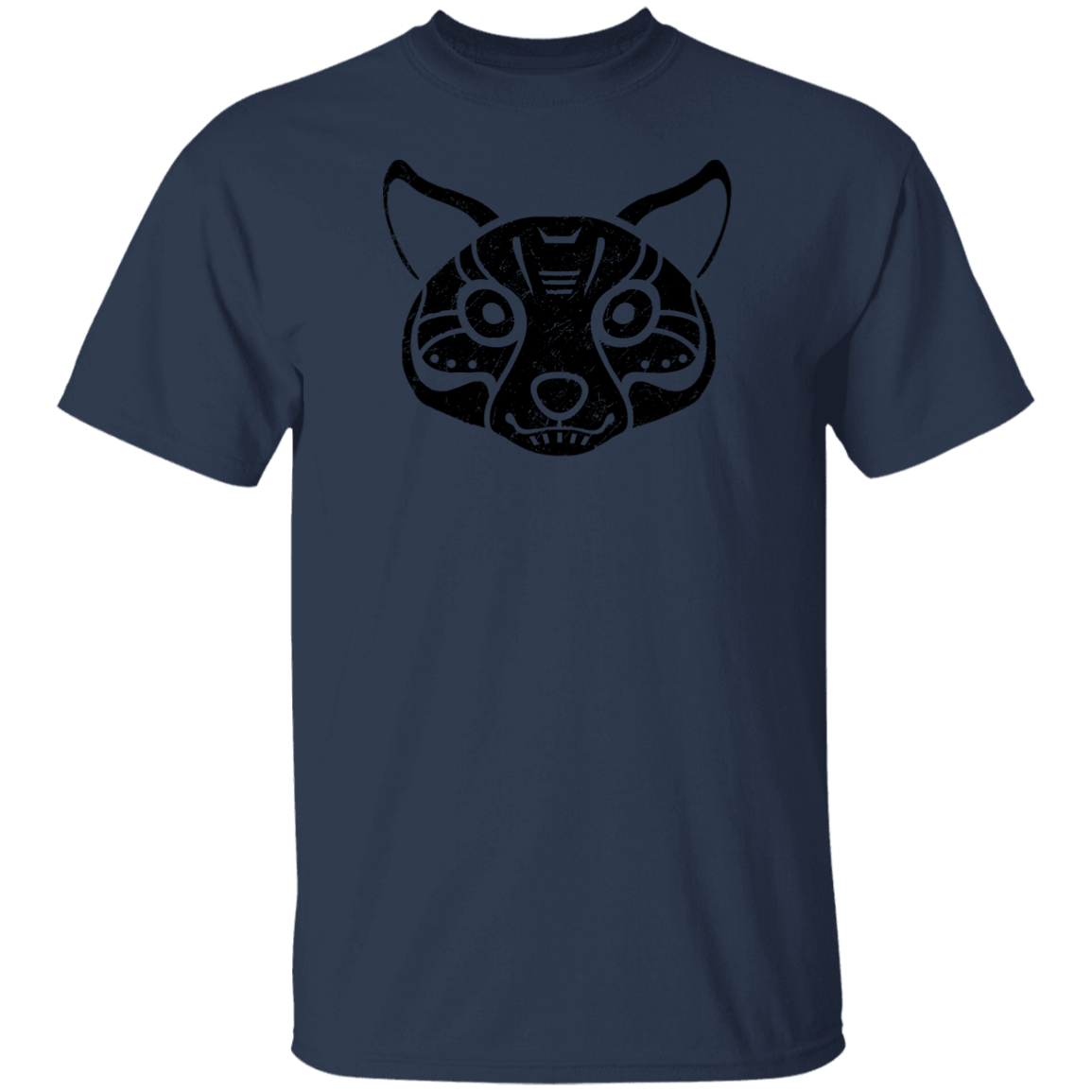 Black Distressed Emblem T-Shirt for Kids (Coyote/Coy)
