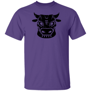 Black Distressed Emblem T-Shirt for Kids (Cow/Ud)