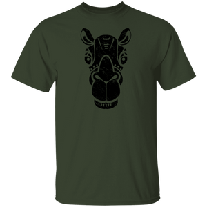 Black Distressed Emblem T-Shirt for Kids (Camel/Bob)
