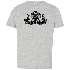 Black Distressed Emblem T-Shirt for Toddlers (Octopus/Matey)