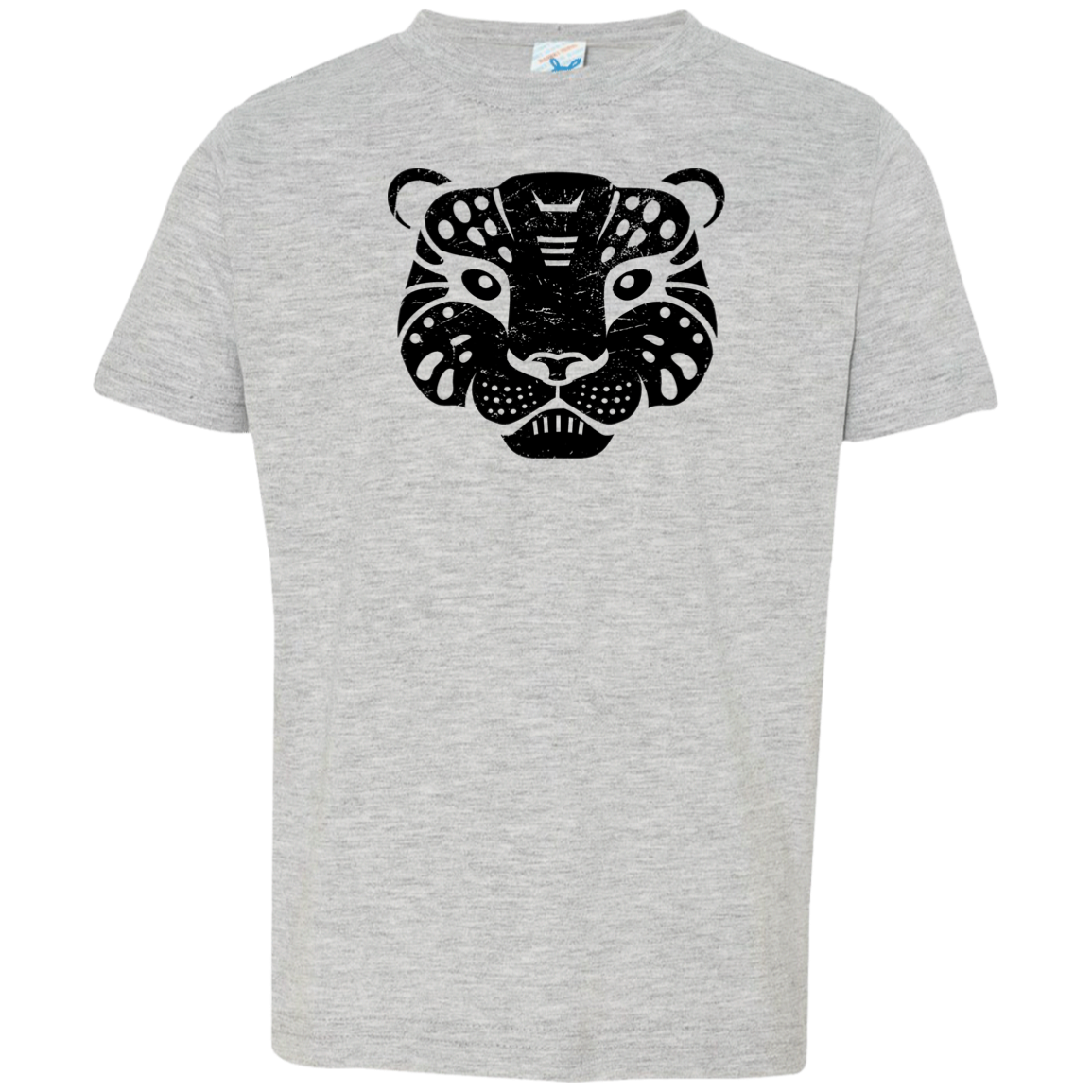 Black Distressed Emblem T-Shirt for Toddlers (Snow Leopard/Denali)