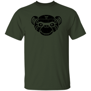 Black Distressed Emblem T-Shirt for Kids (Monkey/Fix)