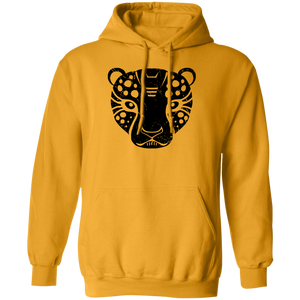 Black Distressed Emblem Hoodies for Adults (Cheetah/Poise)