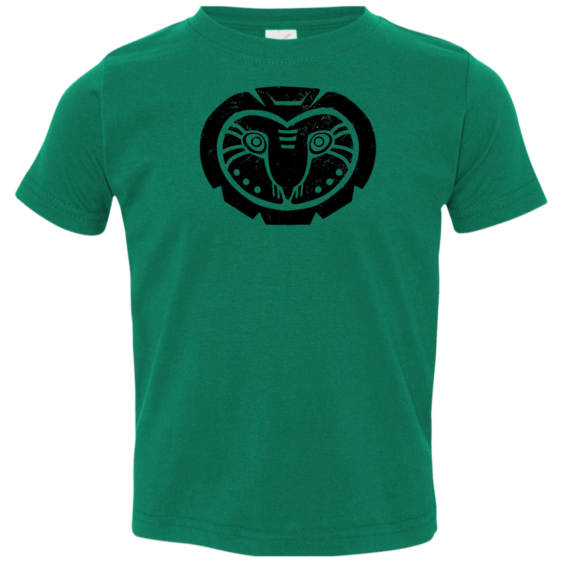 Black Distressed Emblem T-Shirt for Toddlers (Barn Owl/Grim)