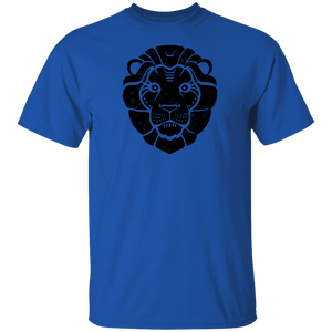 Black Distressed Emblem T-Shirt for Kids (Lion/Leo)