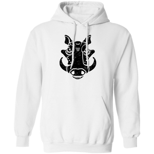 Black Distressed Emblem Hoodies for Adults (Warthog/Bumper)