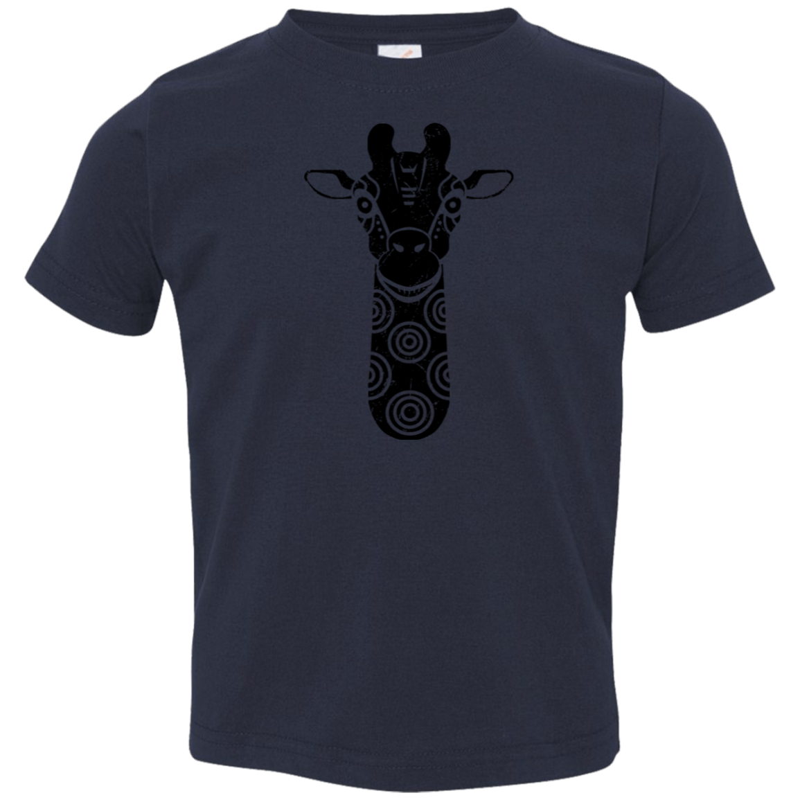 Black Distressed Emblem T-Shirt for Toddlers (Giraffe/Archie)
