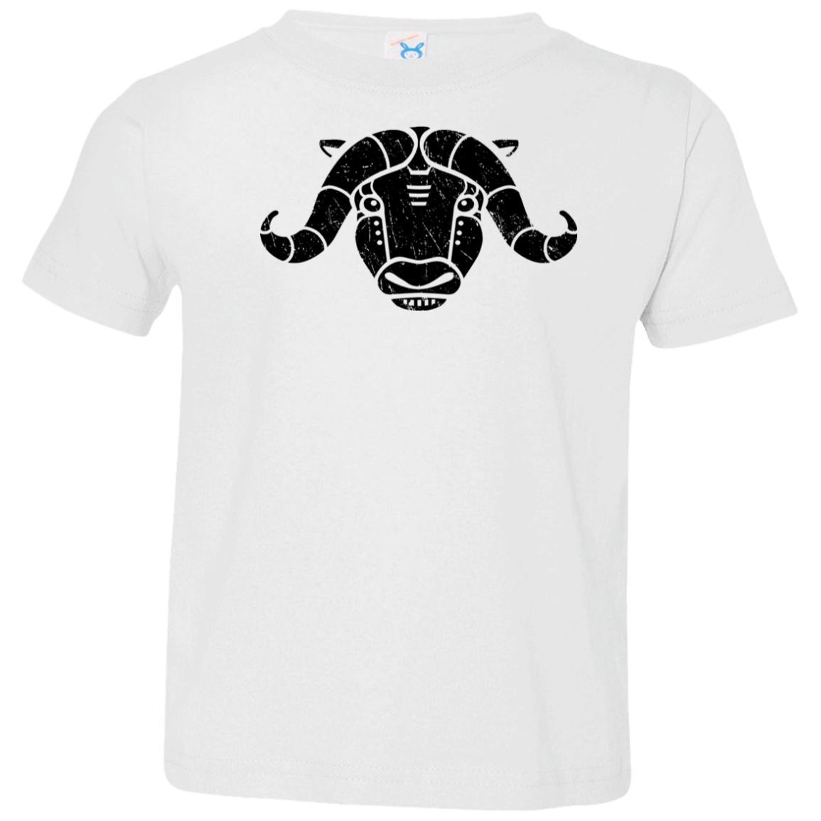 Black Distressed Emblem T-Shirt for Toddlers (Musk Ox/Moxie)