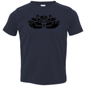 Black Distressed Emblem T-Shirt for Toddlers (Crab/Clamps)