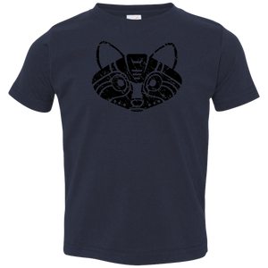 Black Distressed Emblem T-Shirts for Toddlers (Raccoon/Pilfer) - Dark Corps