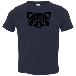Black Distressed Emblem T-Shirt for Toddlers (Red Panda/Himalaya)