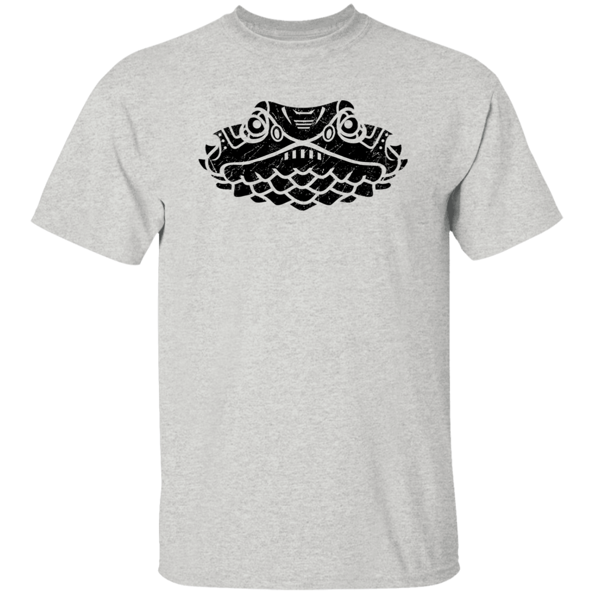 Black Distressed Emblem T-Shirt for Kids (Lizard/Queenie)