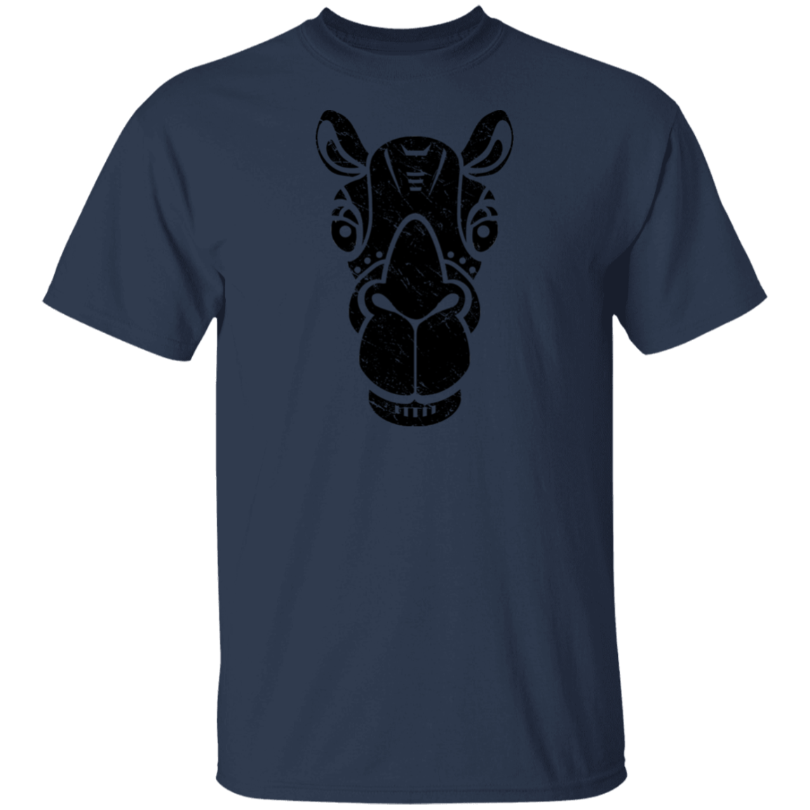 Black Distressed Emblem T-Shirt for Kids (Camel/Bob)