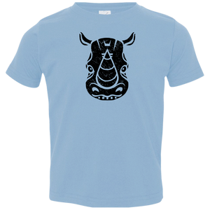 Black Distressed Emblem T-Shirt for Toddlers (Rhino/Tank)