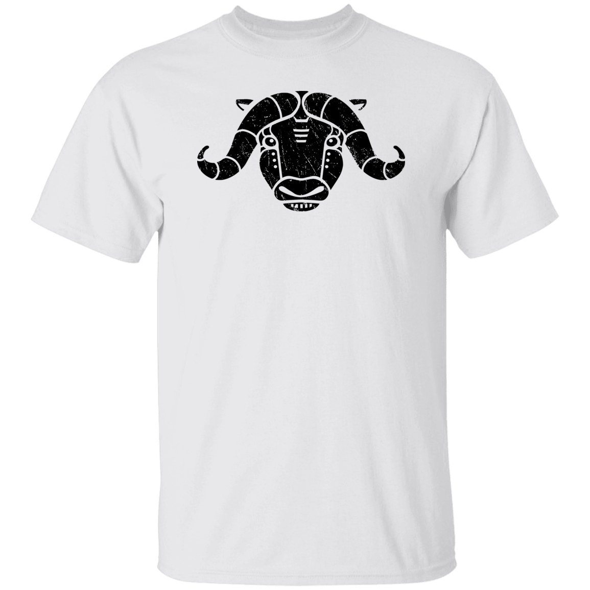 Black Distressed Emblem T-Shirt for Kids (Musk Ox/Moxie)