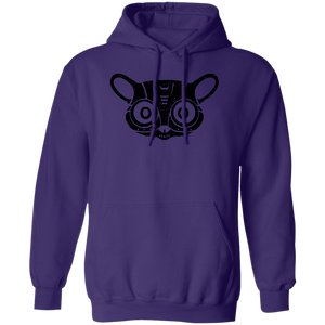 Black Distressed Emblem Hoodies for Adults (Bush Baby/Splicer)