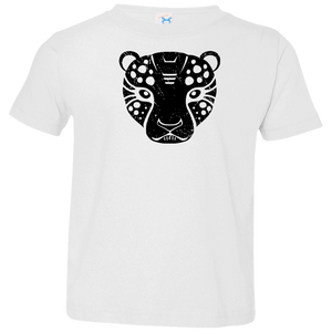 Black Distressed Emblem T-Shirt for Toddlers (Cheetah/Poise)