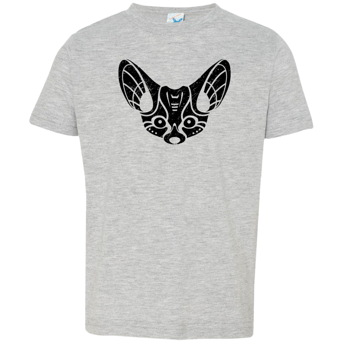 Black Distressed Emblem T-Shirt for Toddlers (Fennec Fox/Fen) - Dark Corps