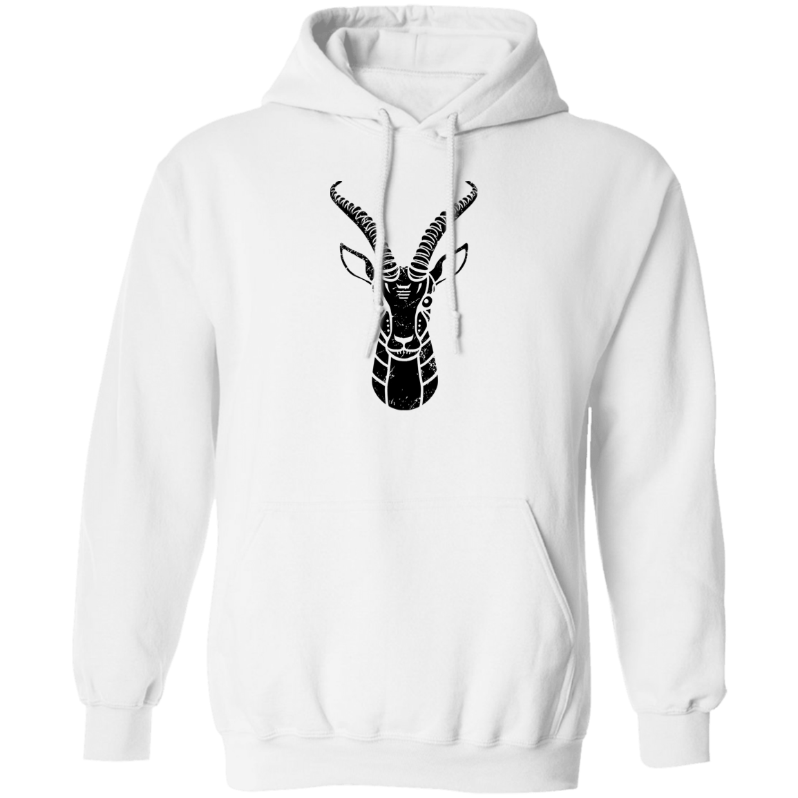 Black Distressed Emblem Hoodies for Adults (Gazelle/Grace)