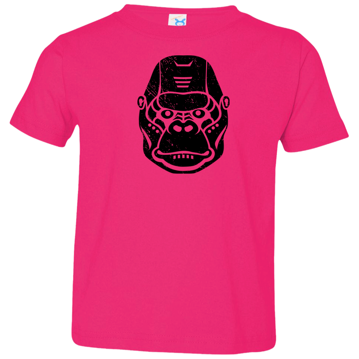 Black Distressed Emblem T-Shirt for Toddlers (Gorilla/Knuckles)