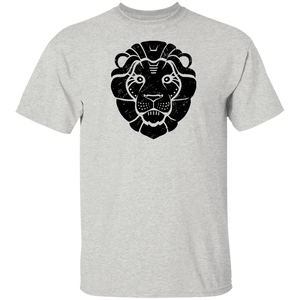 Black Distressed Emblem T-Shirt for Kids (Lion/Leo)