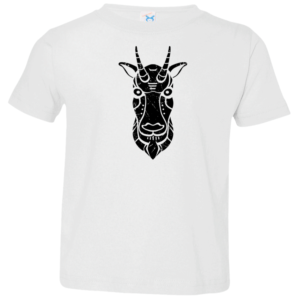 Black Distressed Emblem T-Shirt for Toddlers (Mountain Goat/Rainier)