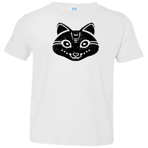 Black Distressed Emblem T-Shirt for Toddlers (Snow Fox/Snowp)