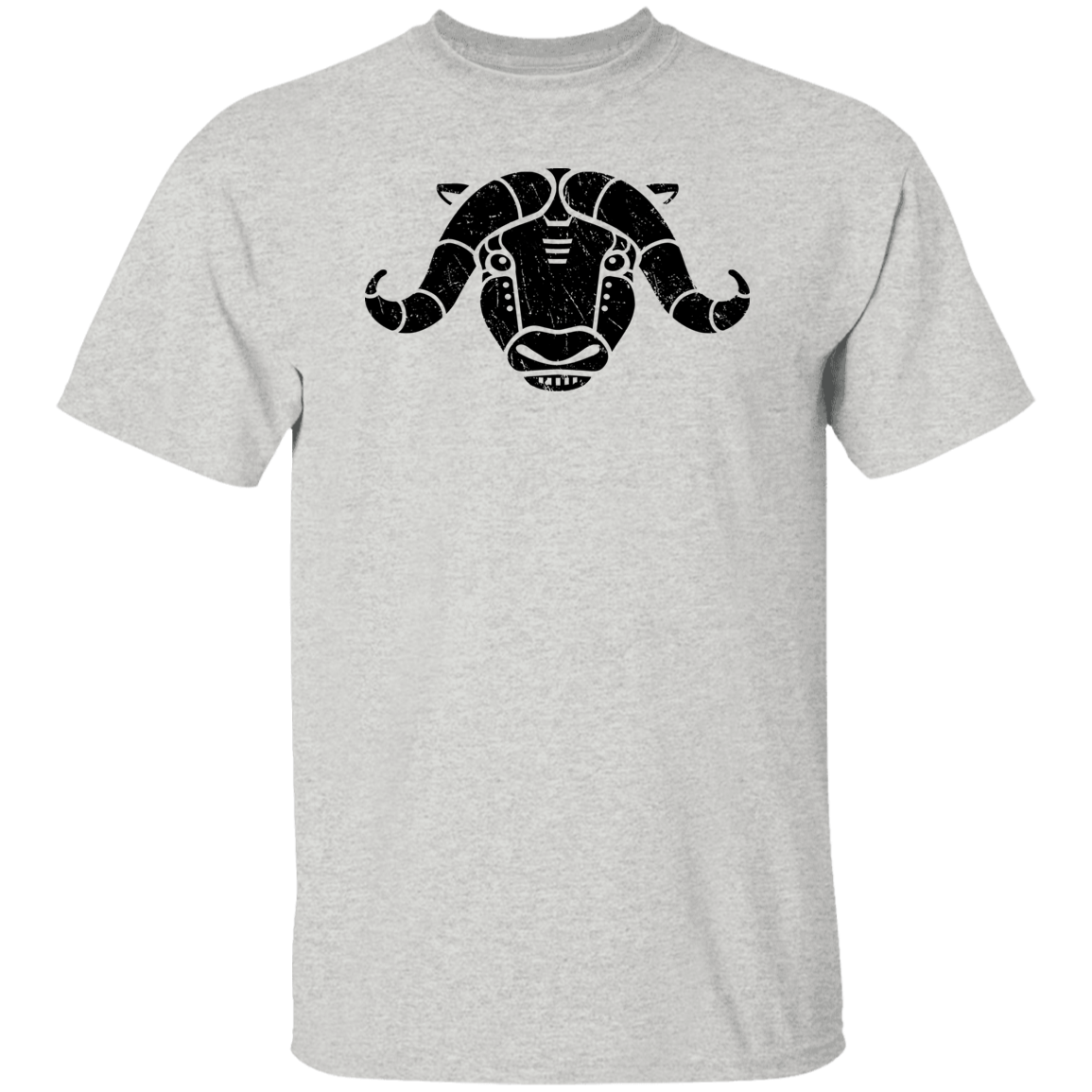 Black Distressed Emblem T-Shirt for Kids (Musk Ox/Moxie)