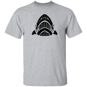 Black Distressed Emblem T-Shirt for Kids (Shark/Whitetip)