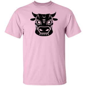 Black Distressed Emblem T-Shirt for Kids (Cow/Ud)