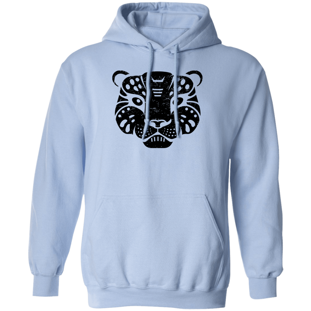Black Distressed Emblem Hoodies for Adults (Snow Leopard/Denali)