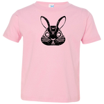 Black Distressed Emblem T-Shirts for Toddlers (Rabbit/Lucky) - Dark Corps