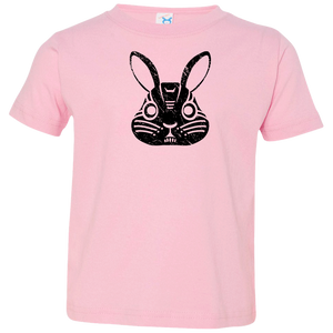 Black Distressed Emblem T-Shirts for Toddlers (Rabbit/Lucky) - Dark Corps