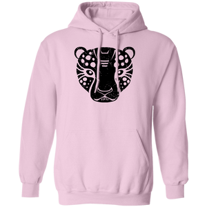 Black Distressed Emblem Hoodies for Adults (Cheetah/Poise)