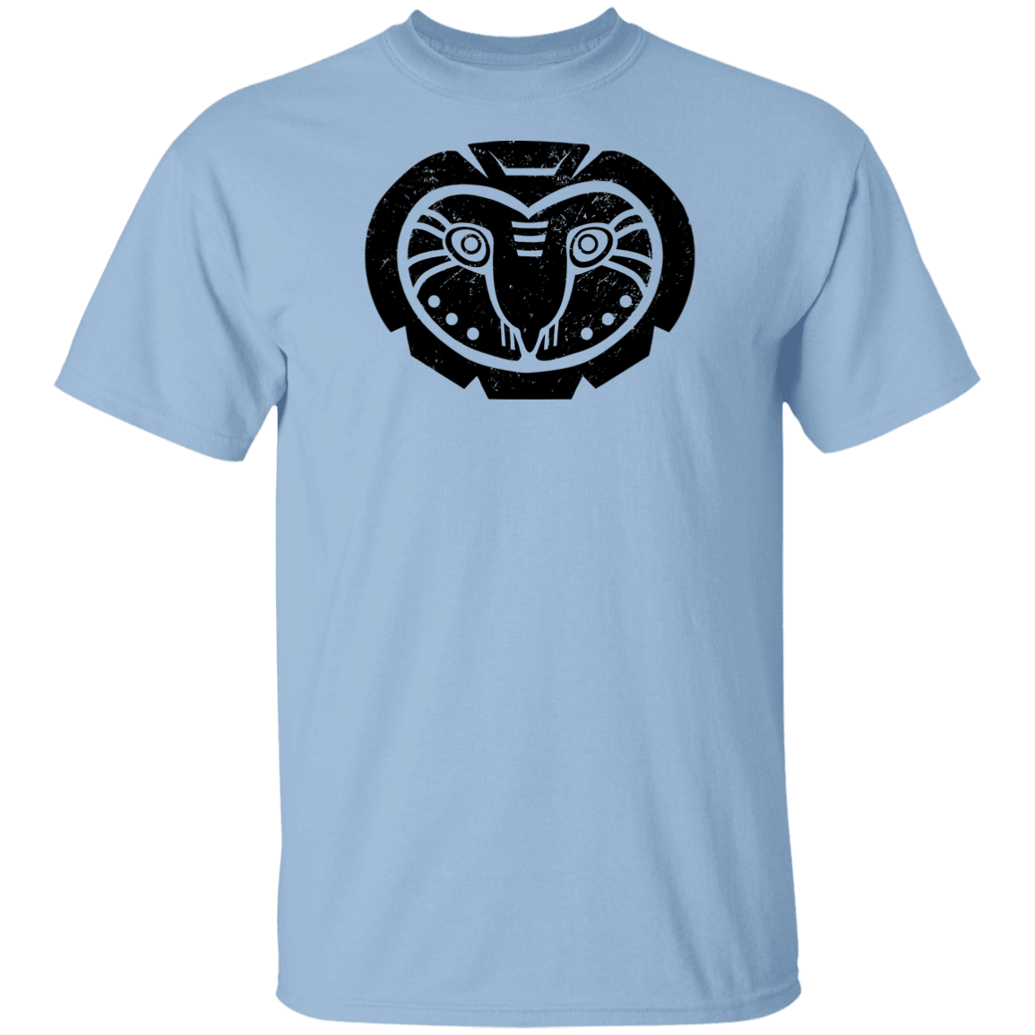 Black Distressed Emblem T-Shirt for Kids (Barn Owl/Grim)