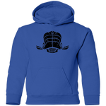 Black Distressed Emblem Hoodies for Kids (Whale/Moby)