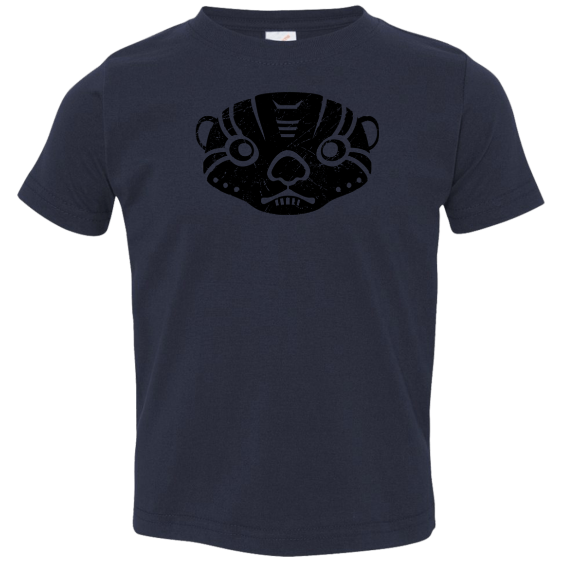 Black Distressed Emblem T-Shirts for Toddlers (Otter/Boxer) - Dark Corps