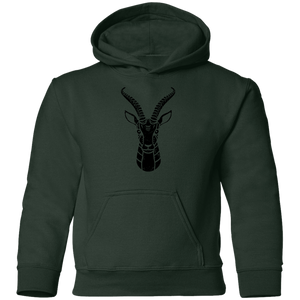 Black Distressed Emblem Hoodies for Kids (Gazelle/Grace)