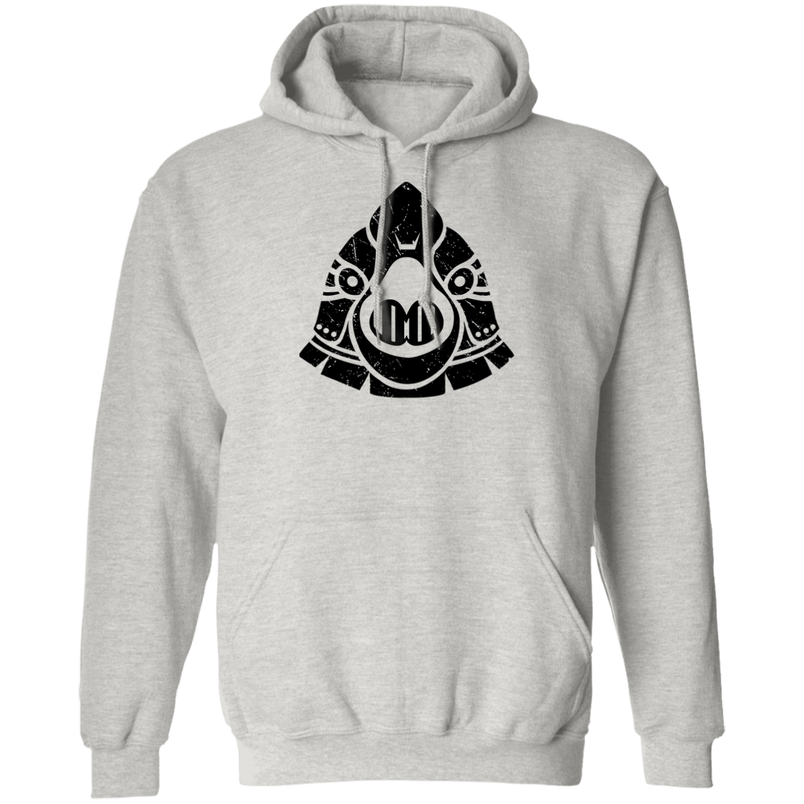 Black Distressed Emblem Hoodies for Adults (Chicken/Cluck)