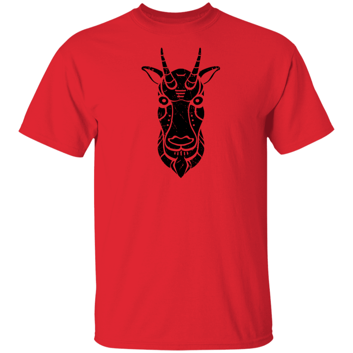 Black Distressed Emblem T-Shirt for Kids (Mountain Goat/Rainier)