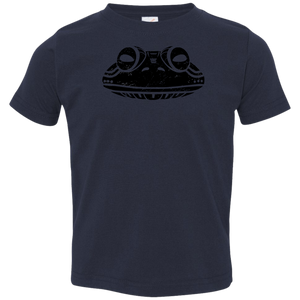 Black Distressed Emblem T-Shirts for Toddlers (Frog/Hopalong) - Dark Corps