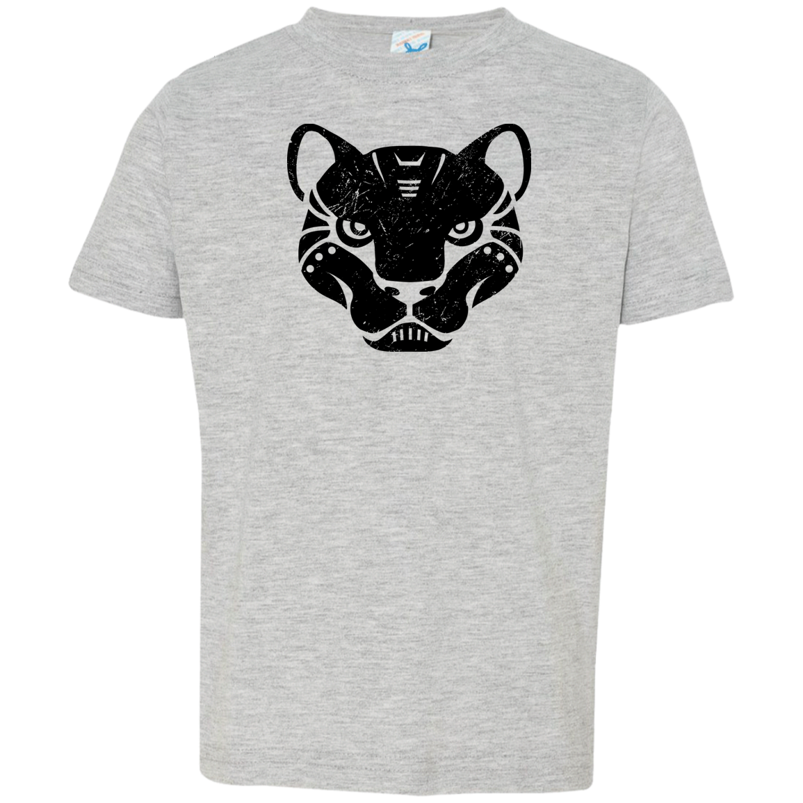 Black Distressed Emblem T-Shirt for Toddlers (Panther/Slash)